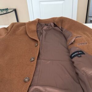 District Row Cashmere Blend Medium Brown Men's Car Coat